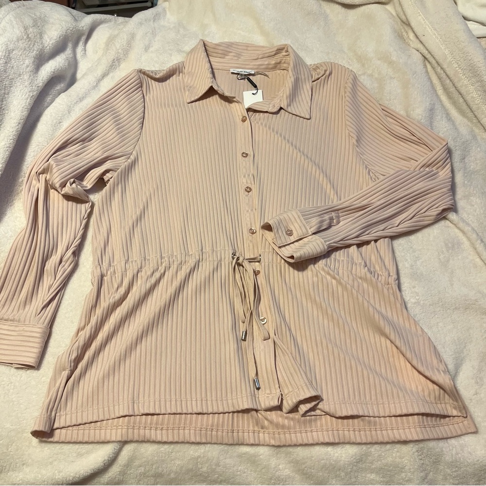 NWT CALVIN KLEIN cinch waist top